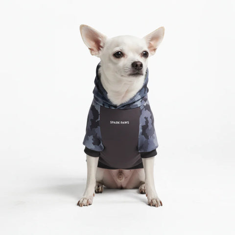 Grey Camo Dog Hoodie
