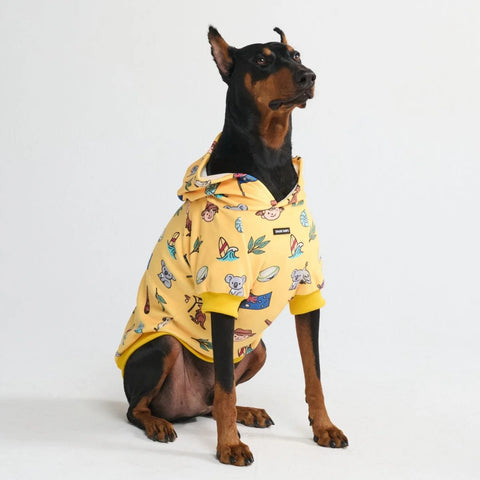 The Australia Dog Hoodie - Yellow