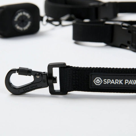 Multipurpose Seatbelt Handsfree Leash & Poop Bag Holder Set - Black