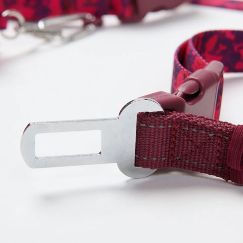 Multipurpose Seatbelt Handsfree Leash & Poop Bag Holder Set