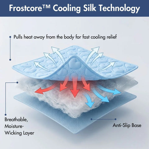 Frostcore™ Cooling Mat - Hearts Blue