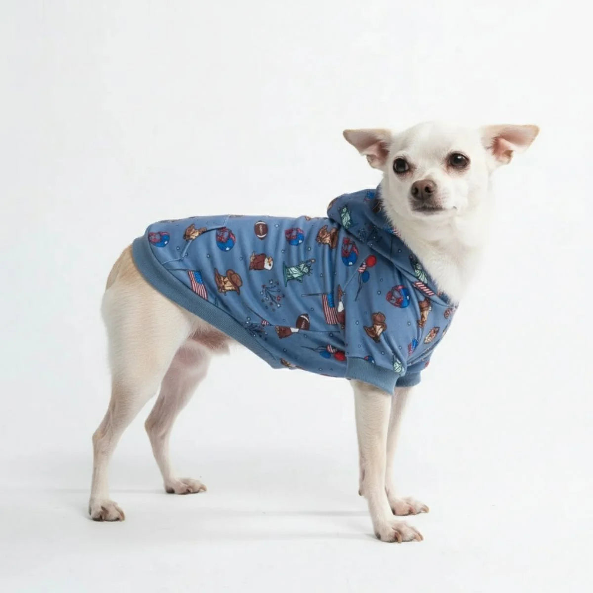 The USA Dog Hoodie - Blue