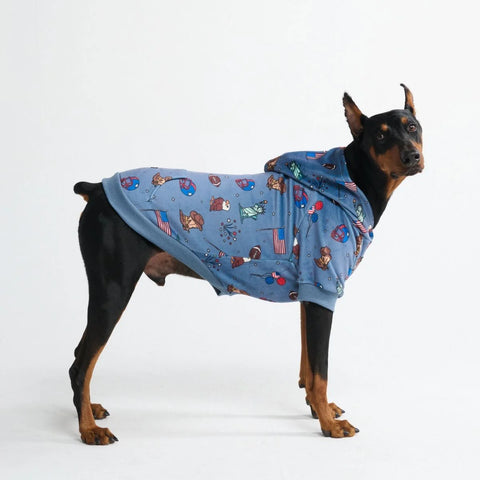 The USA Dog Hoodie - Blue