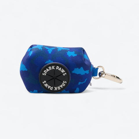Leash and Poop Bag Holder Set - Blue Camo