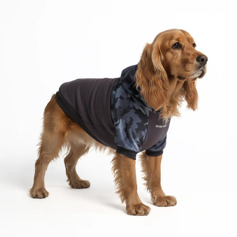 Grey Camo Dog Hoodie