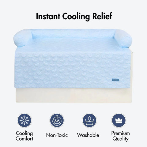 Frostcore™ Cooling Bed - Hearts Blue