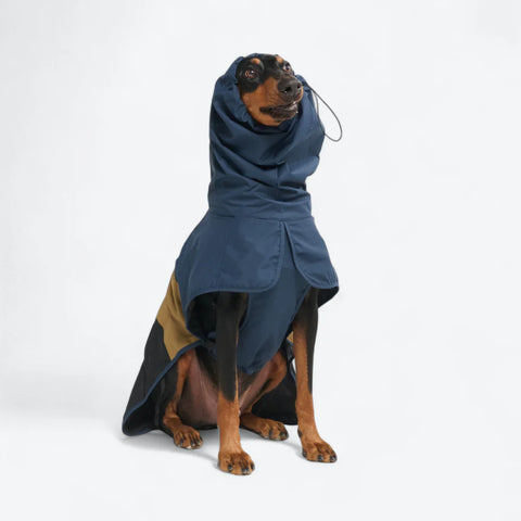 Breatheshield™ Dog Raincoat - Blue Gold Black