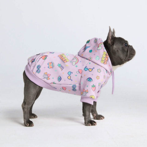 Good Vibes Dog Hoodie - Purple