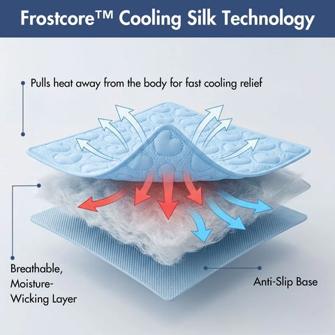 Frostcore™ Cooling Bed - Hearts Blue