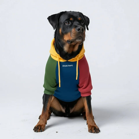 Primary Color Block Dog Hoodie