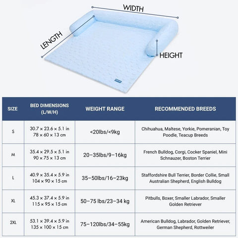 Frostcore™ Cooling Bed - Hearts Blue
