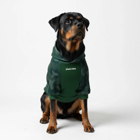 Forest Camo Dog Hoodie