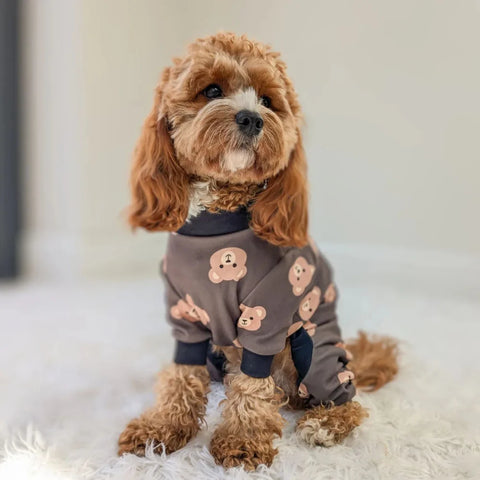 Dog Pajama - Bear Black