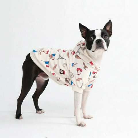 The France Dog Hoodie - Beige