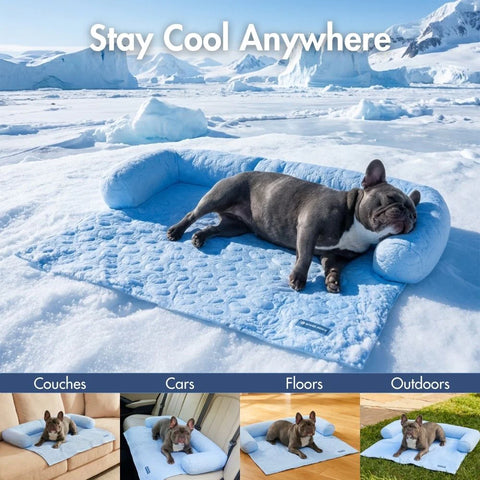 Frostcore™ Cooling Bed - Hearts Blue