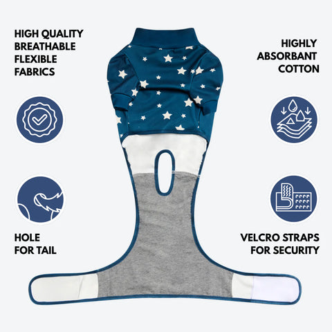 Dog Surgical Suit - Stars
