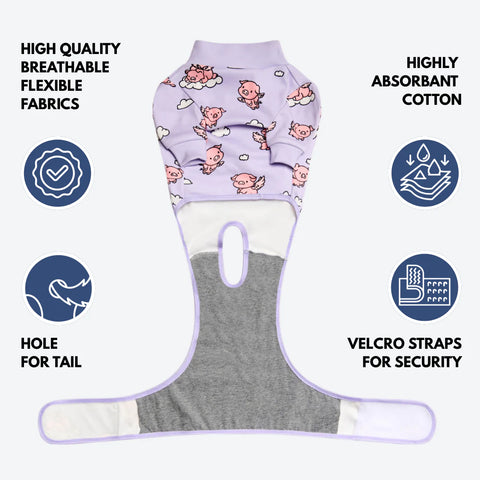 Dog Surgical Suit - When Pigs Fly
