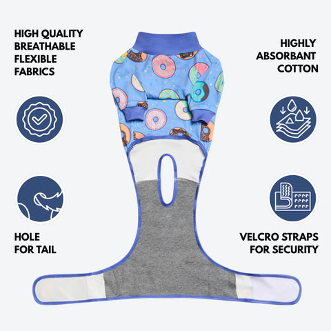 Dog Surgical Suit - Donuts