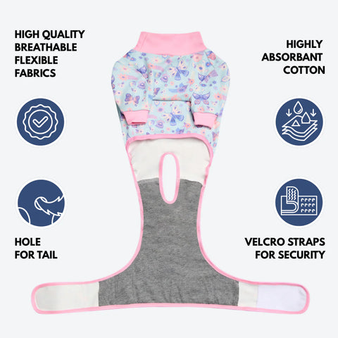 Dog Surgical Suit - Butterfly