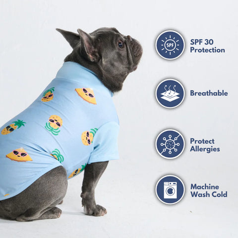 Sunblock Dog T-Shirt - Pineapple