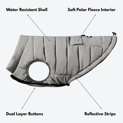 WarmShield Water-Resistant Jacket - Grey