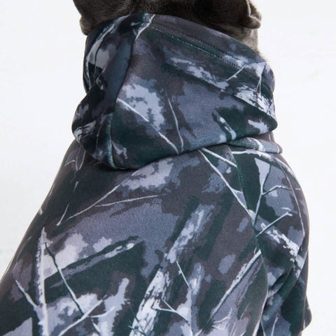 Concrete Wood Dog Hoodie - Asphalt