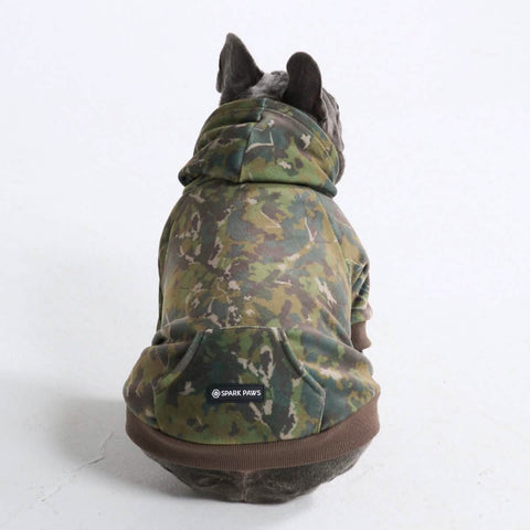 Concrete Wood Dog Hoodie - Moss