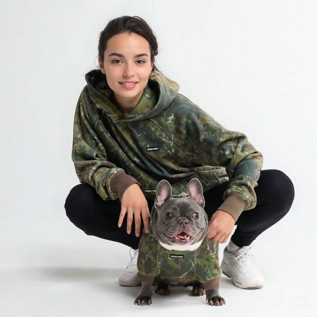Concrete Wood Human Hoodie - Moss