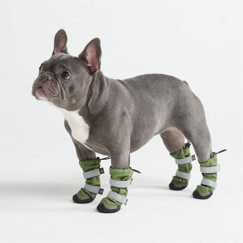 Flex Shell Waterproof Dog Boots - Green