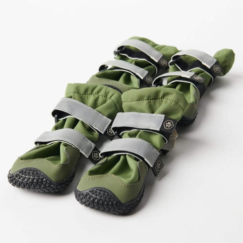 Flex Shell Waterproof Dog Boots - Green